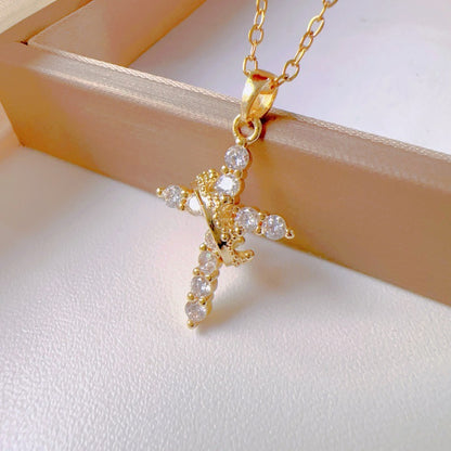 Ankae Cross Pendant Necklace