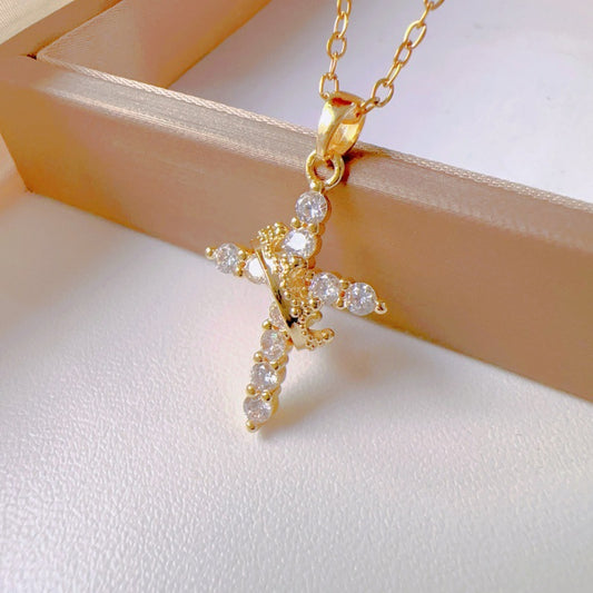 Ankae Cross Pendant Necklace
