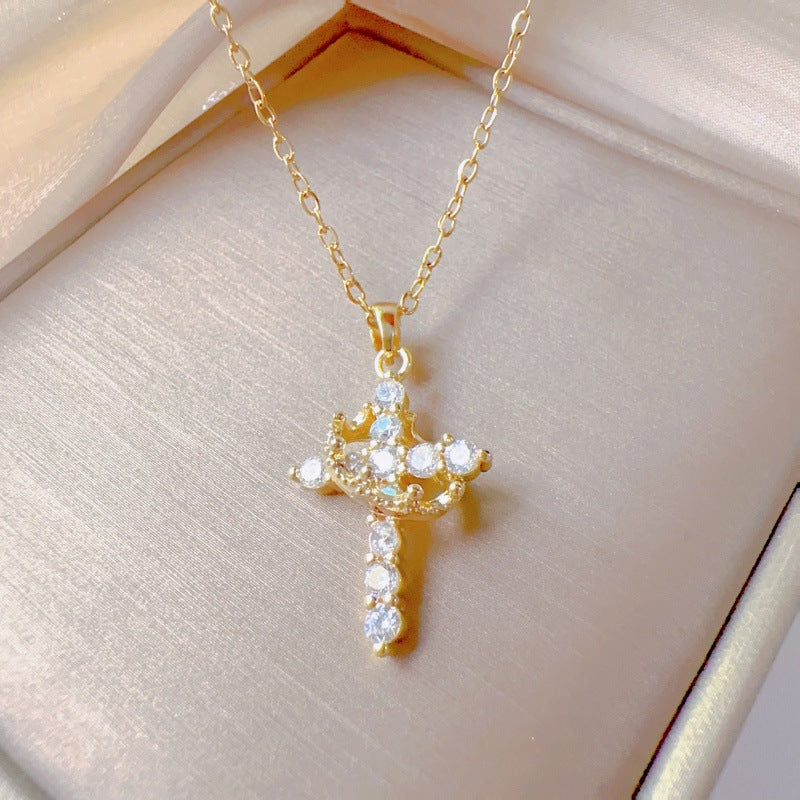 Ankae Cross Pendant Necklace